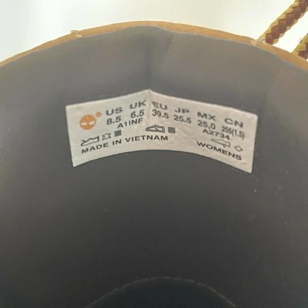 Timberland Women's Tan High-Top Sneakers - Picture 8 of 9